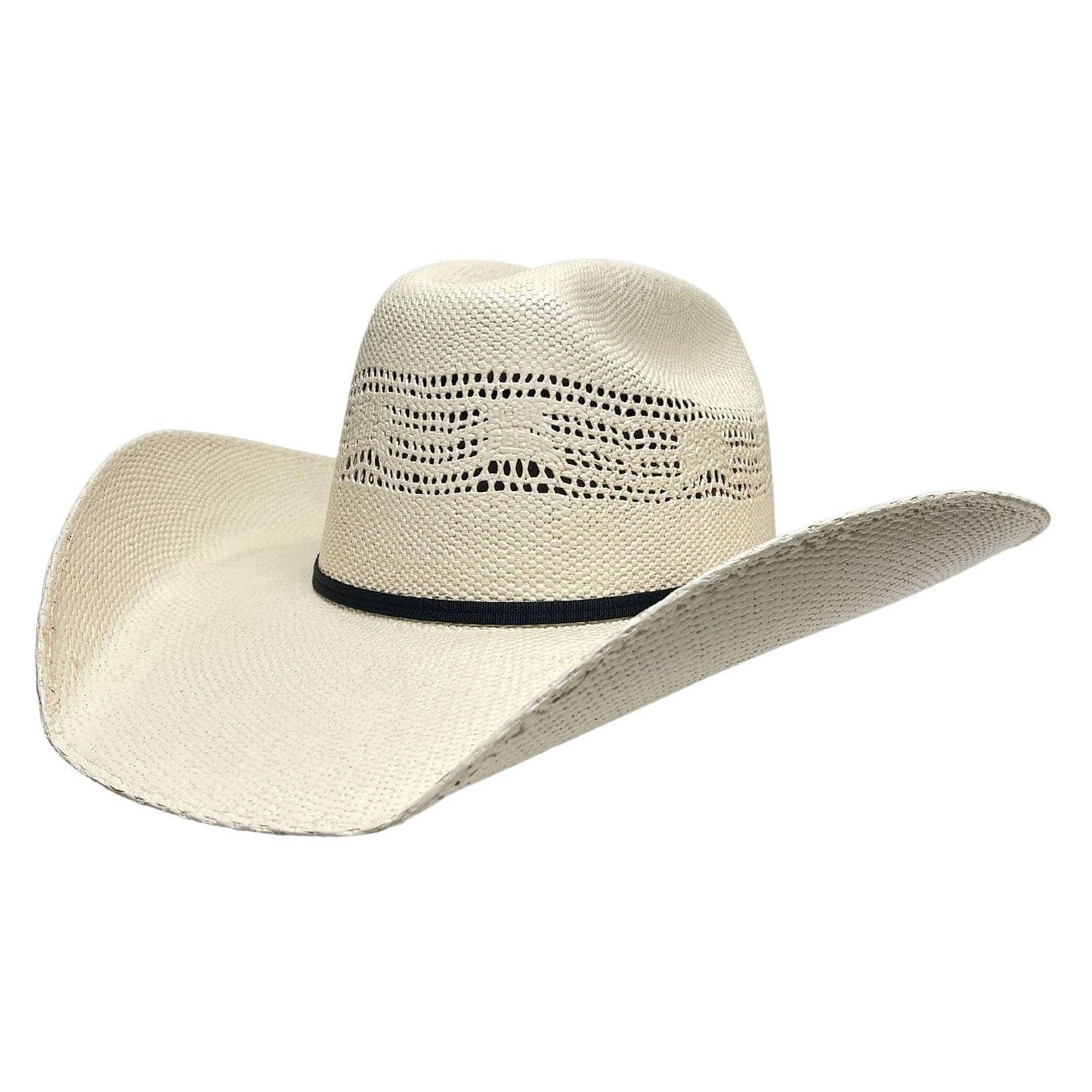 Bangora Straw Western Cowboy Hat - Style Bozeman: Cream / LG