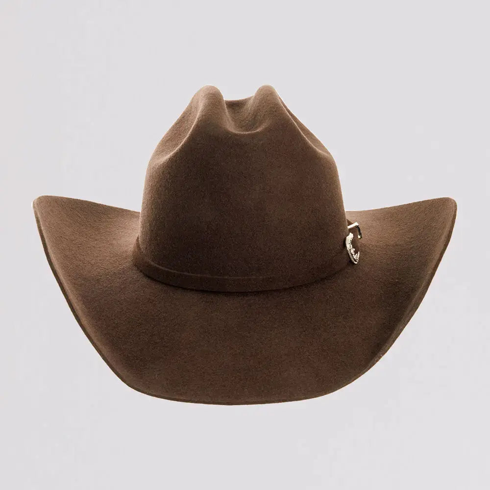 100% Wool Felt Western Cowboy Hat - Style Cattleman: White / SM