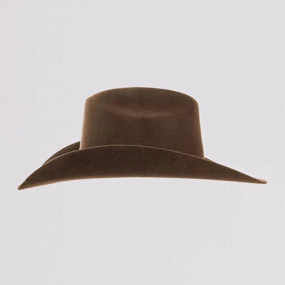 100% Wool Felt Western Cowboy Hat - Style Cattleman: White / XL